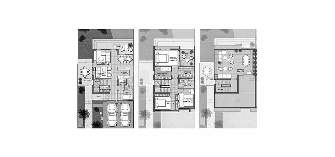 Floor plan «GOLF GROVE VILLAS 3BR 270SQM», 3 bedrooms, in GOLF GROVE VILLAS