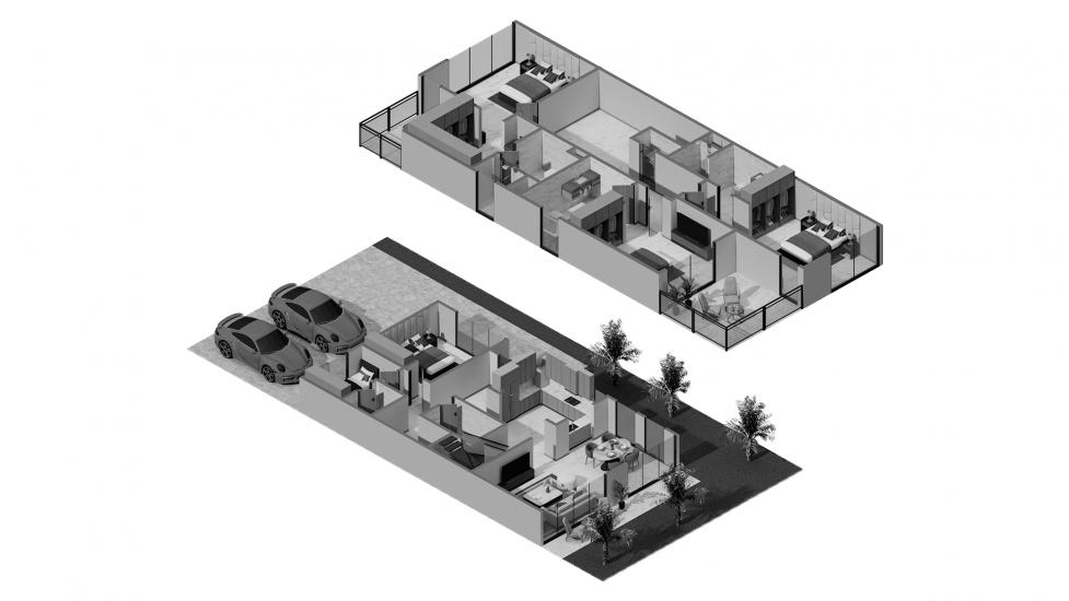 Apartment floor plan «AURA GARDENS 4BR 229SQM», 4 bedrooms in AURA GARDENS