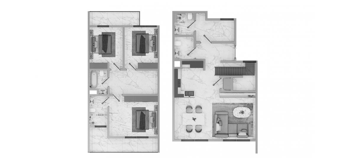 Apartment floor plan «EXPO GOLF VILLAS 6 3BR Type A 190SQM», 3 bedrooms in EXPO GOLF VILLAS 6