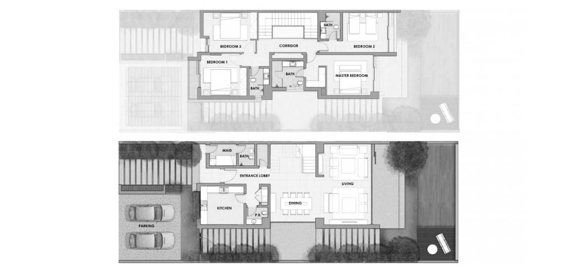 Plan d'étage de l'appartement «4BR», 4 chambres à THE PARK VILLAS