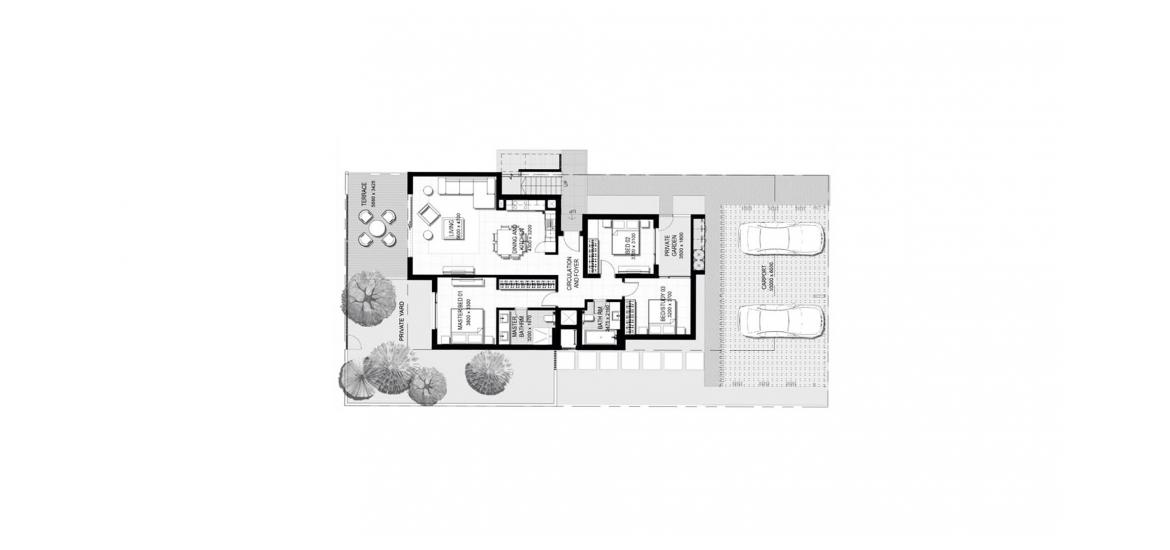 Plan d'étage de l'appartement «134SQM», 3 chambres à URBANA III