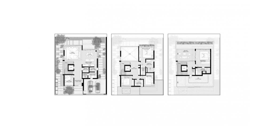 Plan d'étage de l'appartement «C», 4 chambres à NAD AL SHEBA GARDENS