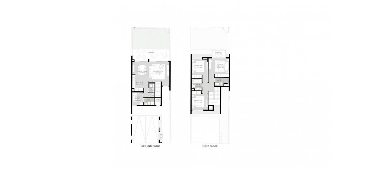 Plan d'étage de l'appartement «177SQM», 3 chambres à ORANIA AT THE VALLEY
