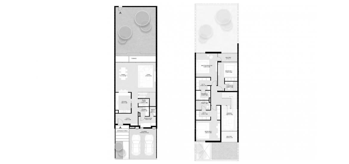 Plan d'étage de l'appartement «3BR-B 293SQM», 3 chambres à JOURI HILLS