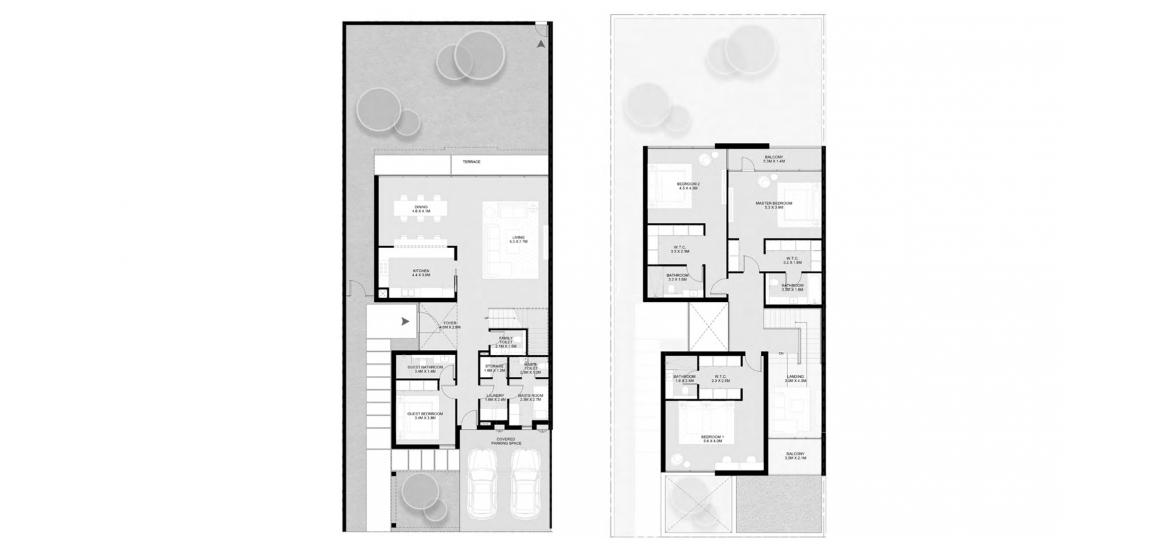 Plan d'étage de l'appartement «4BR-A 371SQM», 4 chambres à JOURI HILLS