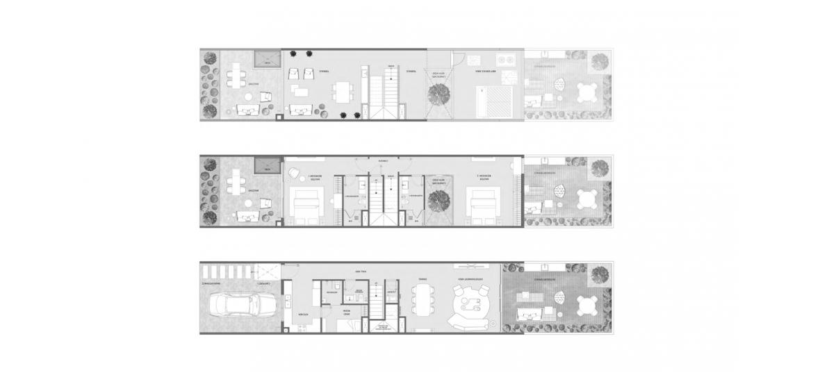 Plan d'étage de l'appartement «2 BEDROOM TOWNHOUSE», 2 chambres à MAG 22