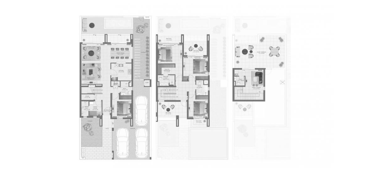 Plan d'étage de l'appartement «ALANA FOUR-BEDROOM-386M», 4 chambres à ALANA