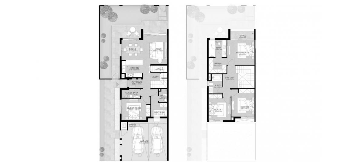 דירה תוכנית קומה «216sqm», 4 חדרי שינה ב- LA VIOLETA (באזור הבניין LA VIOLETA)