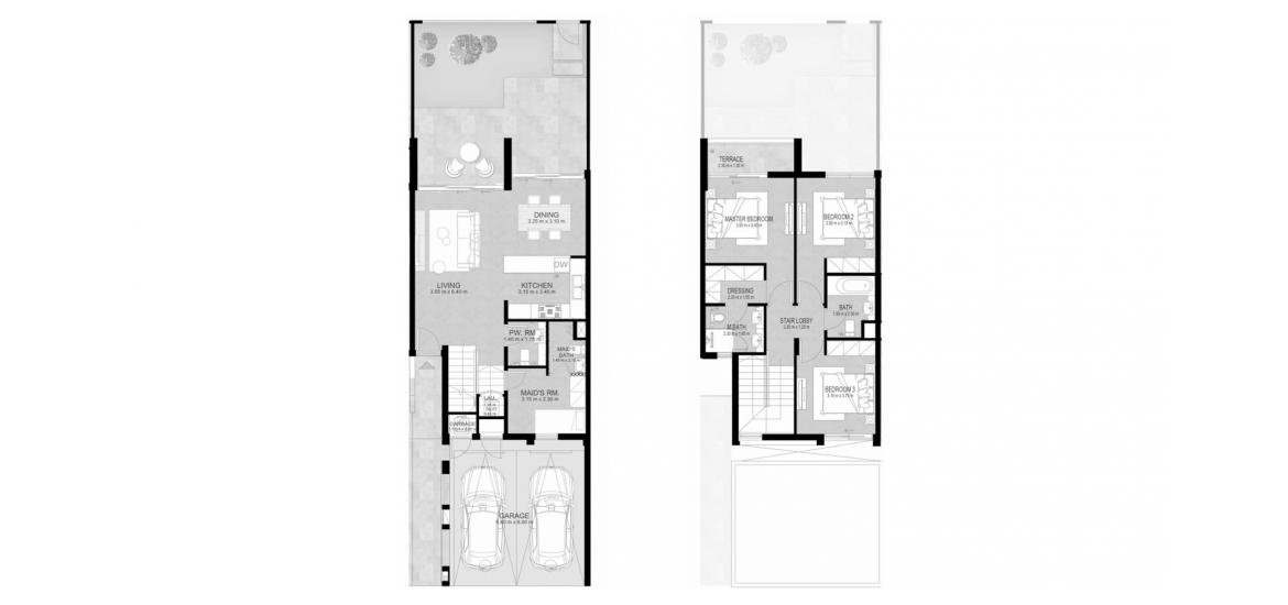 דירה תוכנית קומה «184sqm», 3 חדרי שינה ב- LA VIOLETA (באזור הבניין LA VIOLETA)