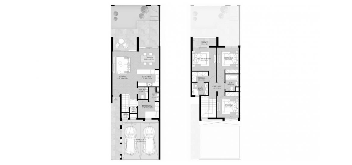 דירה תוכנית קומה «186sqm», 3 חדרי שינה ב- LA VIOLETA (באזור הבניין LA VIOLETA)