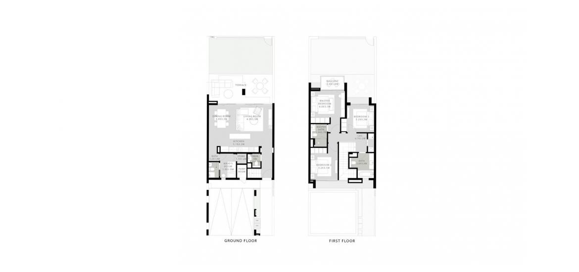 דירה תוכנית קומה «190SQM», 3 חדרי שינה ב- ORANIA AT THE VALLEY (באזור הבניין ORANIA AT THE VALLEY)