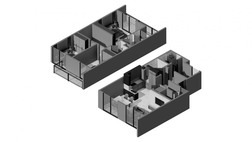 דירה תוכנית קומה «6 3BR Type A 190SQM», 3 חדרי שינה ב- EXPO GOLF VILLAS 6 (באזור הבניין EXPO GOLF VILLAS 6)