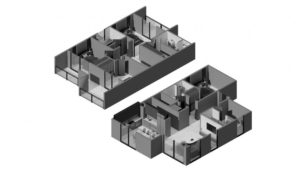 דירה תוכנית קומה «6 4BR Type A 223SQM», 4 חדרי שינה ב- EXPO GOLF VILLAS 6 (באזור הבניין EXPO GOLF VILLAS 6)