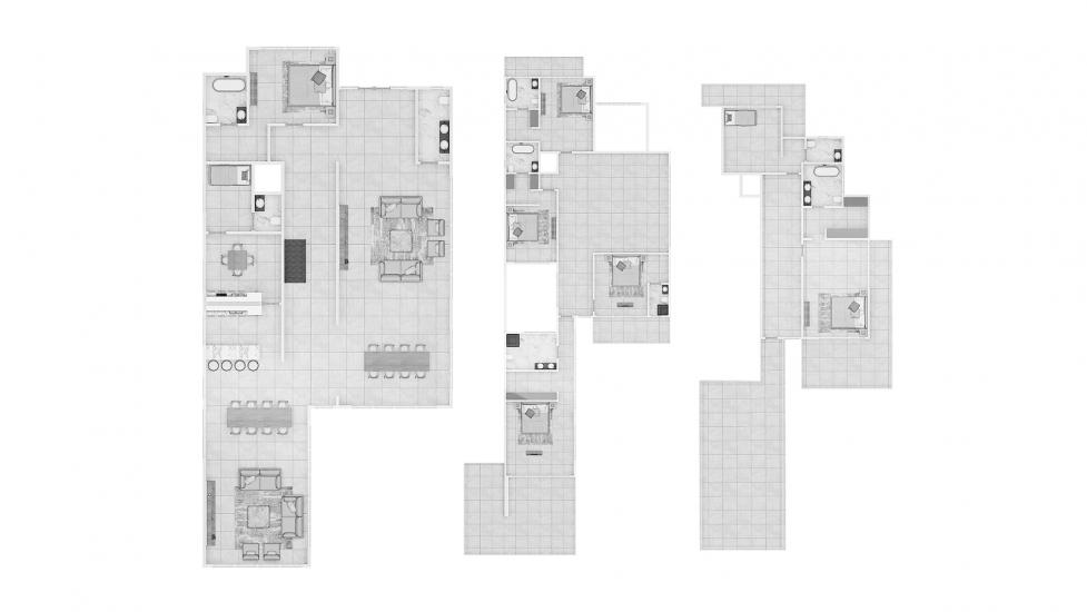 דירה תוכנית קומה «7BR Type V75-A 1629SQM», 7 חדרי שינה ב- CAVALLI ESTATES (באזור הבניין CAVALLI ESTATES)
