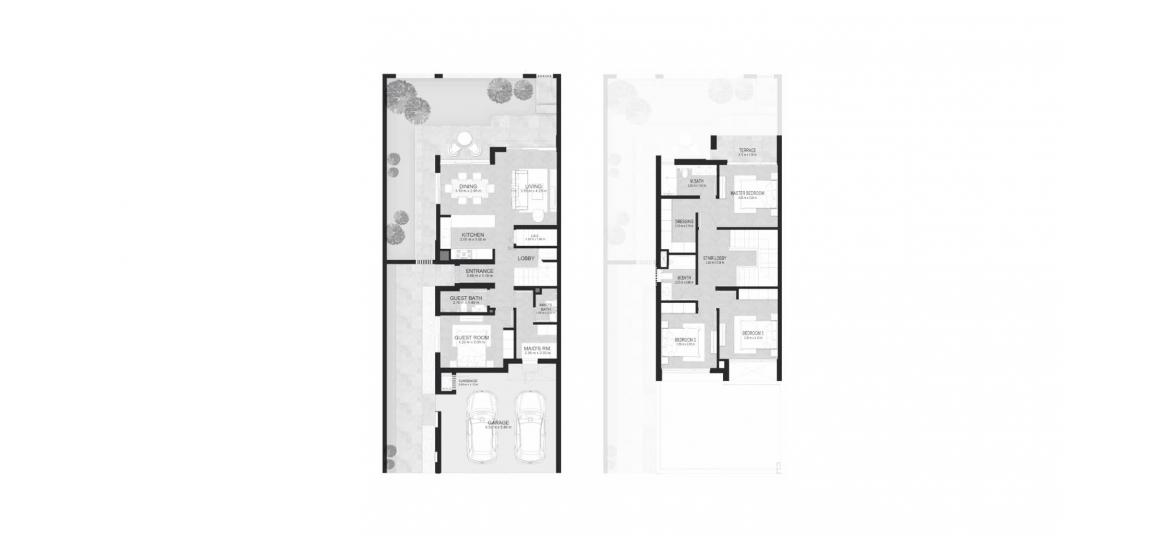 Планировка апартаментов «217SQM» 4 спальни в ЖК LA ROSA