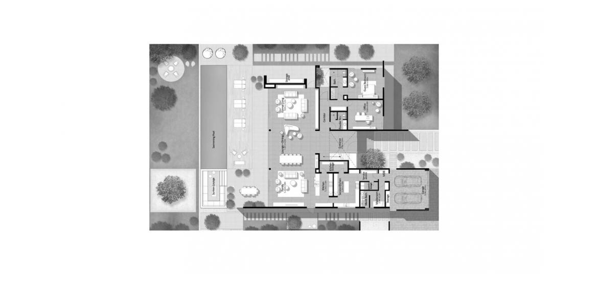 Планировка апартаментов «PARKWAY VISTAS 7BR 855SQM» 7 спален в ЖК PARKWAY VISTAS