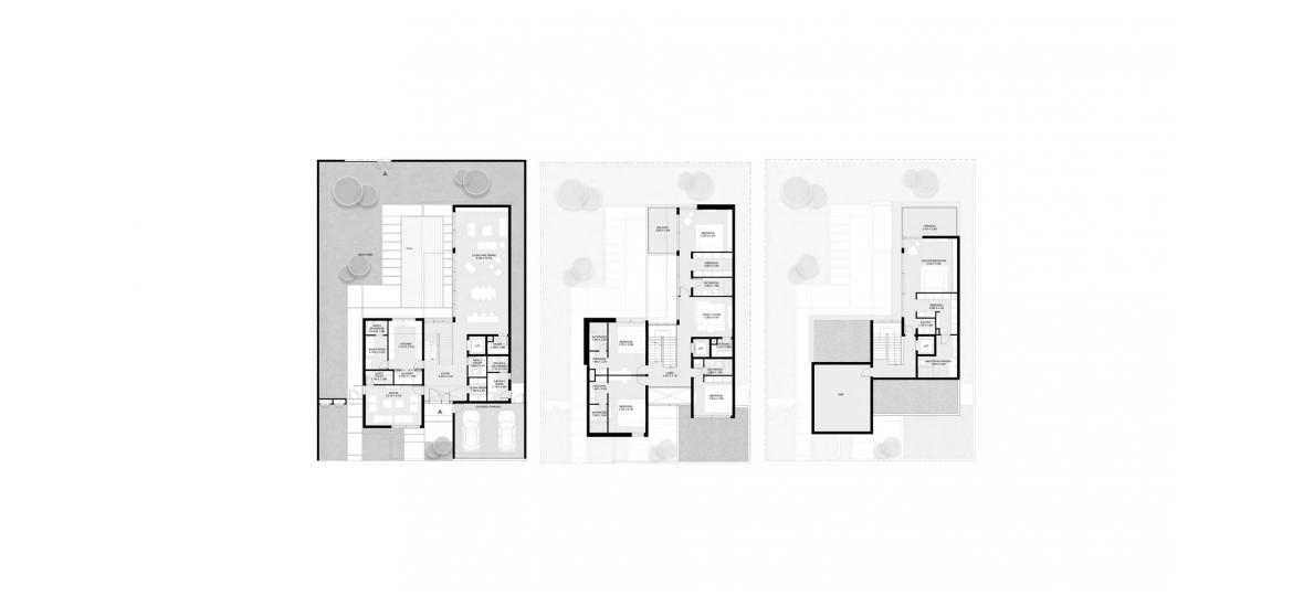 Планировка апартаментов «5BR-1B 532SQM» 5 спален в ЖК JOURI HILLS