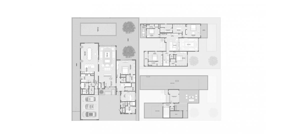 Планировка апартаментов «VILLA 5 BEDROOM TYPE B» 5 спален в ЖК HARTLAND II VILLAS
