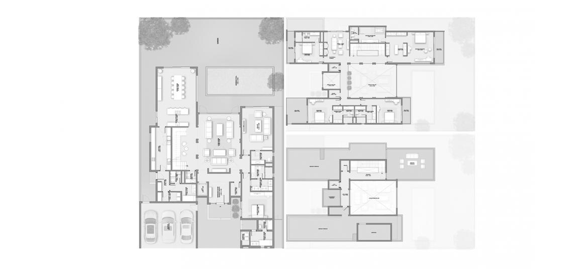Планировка апартаментов «VILLA 5 BEDROOM TYPE A» 5 спален в ЖК HARTLAND II VILLAS
