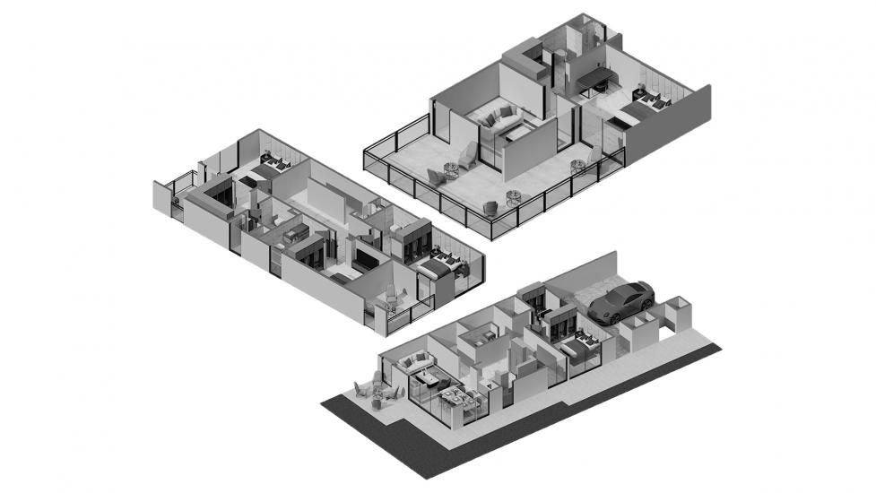 Планировка апартаментов «4 BR Twin Villa Type B 317SQM» 4 спальни в ЖК AURA