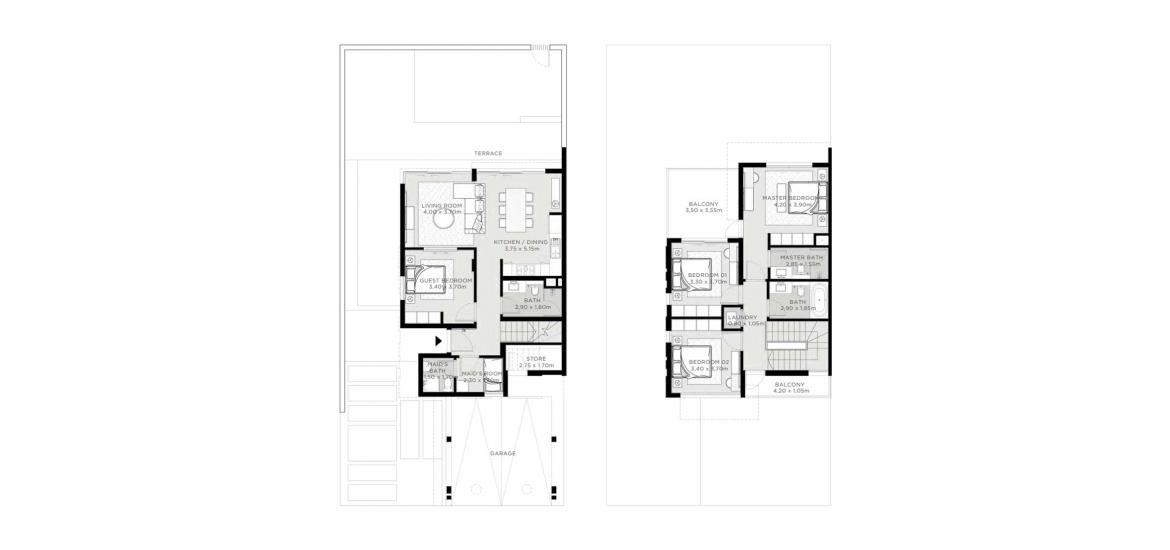 Floor plan «С», 4 bedrooms, in EDEN VILLAS