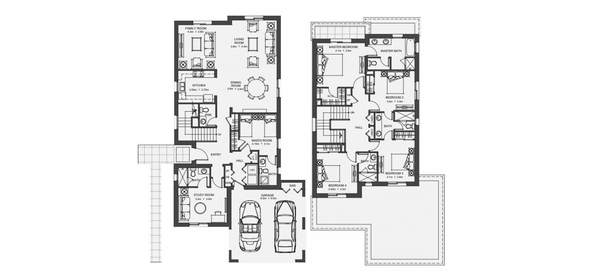 Floor plan «B», 4 bedrooms, in CASA
