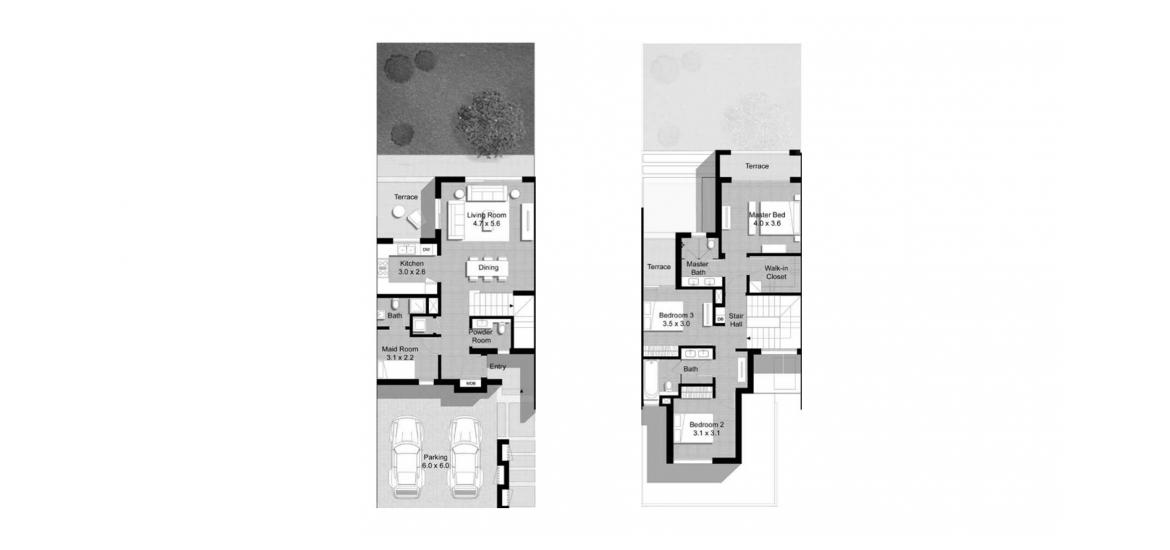 Floor plan «C», 3 bedrooms, in MAPLE III