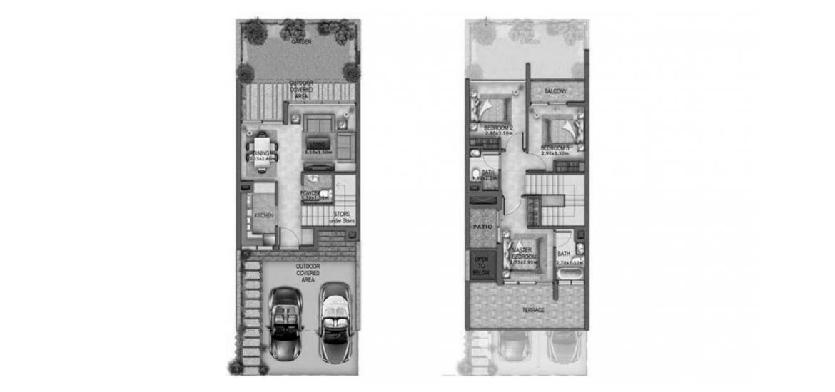 Floor plan «158sqm», 3 bedrooms, in AKOYA PLAY