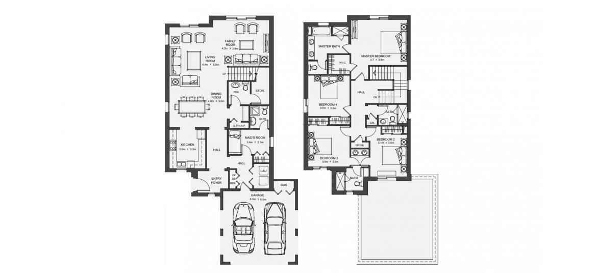 Floor plan «D», 4 bedrooms, in CASA