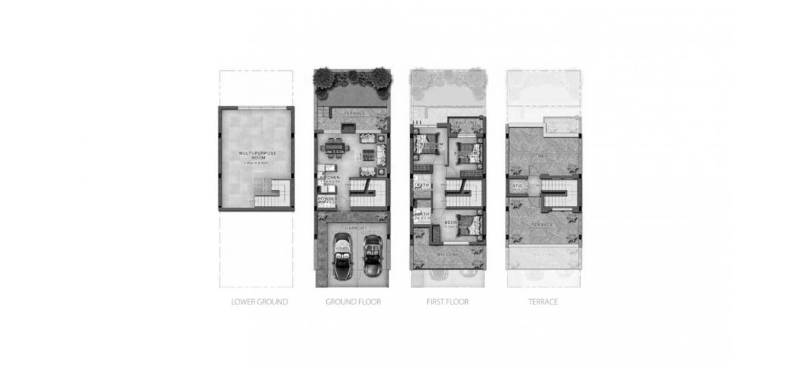 Floor plan «JUST CAVALLI VILLAS 3BR 257SQM», 3 bedrooms, in JUST CAVALLI VILLAS