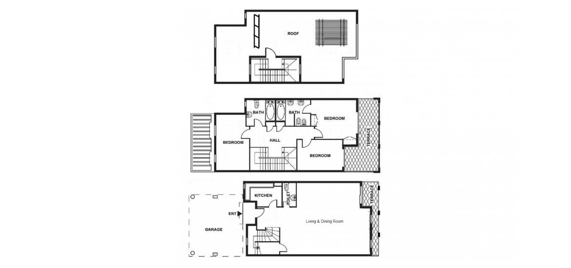 Floor plan «280sqm», 3 bedrooms, in MONTGOMERIE MAISONETTES