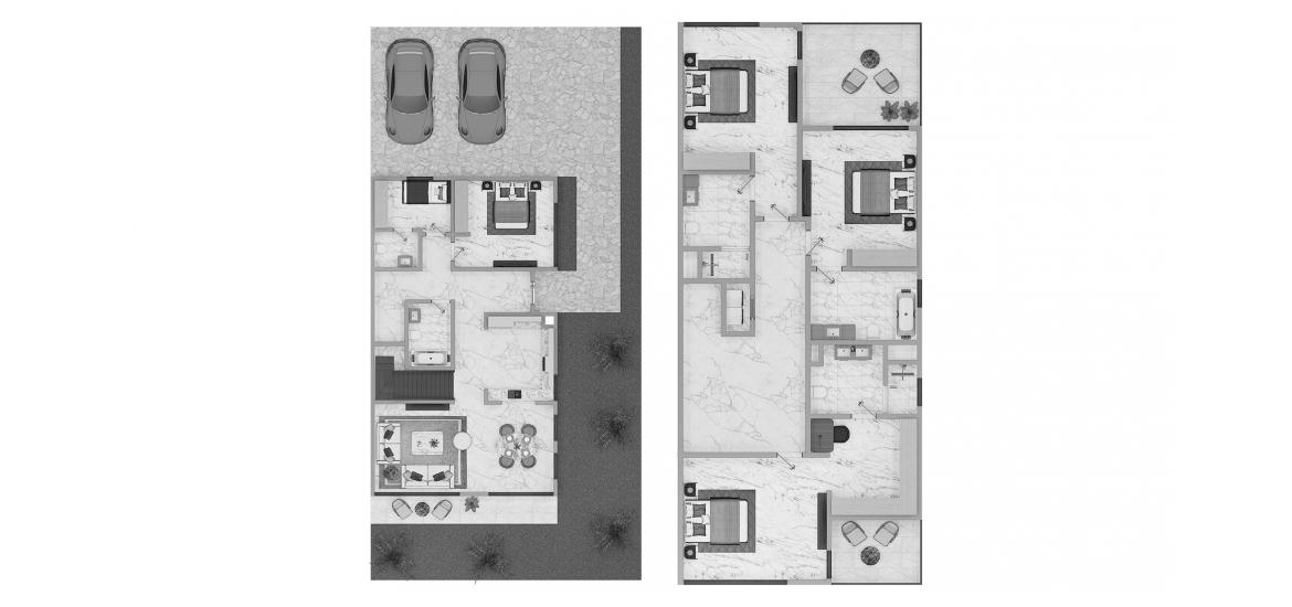 Apartment floor plan «4BR 229SQM», 4 bedrooms in AURA GARDENS